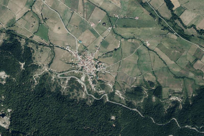 Ortofoto actual del núcleo de Ergoiena