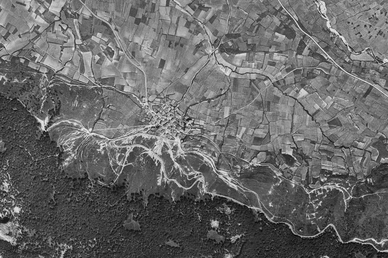 Ortofoto de 1956-1957 del núcleo de Ergoiena