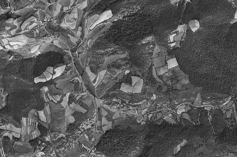 Ortofoto de 1956-1957 del núcleo de Erro