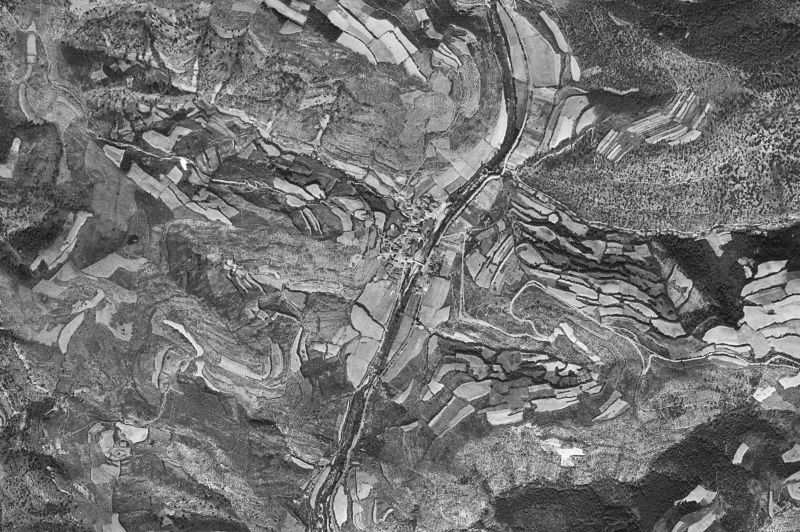 Ortofoto de 1956-1957 del núcleo de Esparza de Salazar/Espartza Zaraitzu