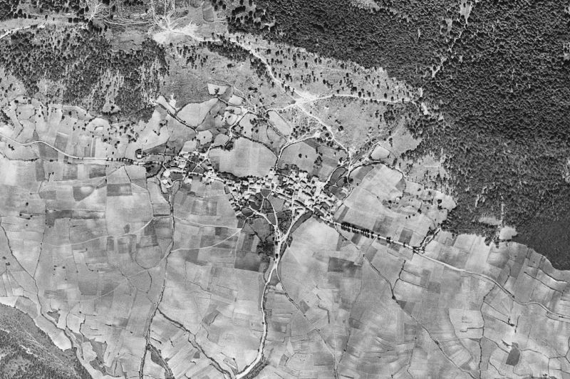 Ortofoto de 1956-1957 del núcleo de Eulate