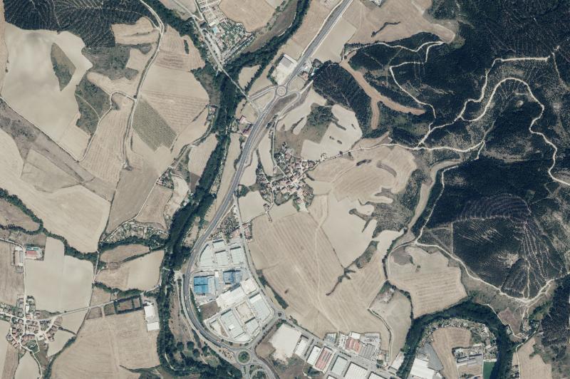 Ortofoto actual del núcleo de Ezcabarte