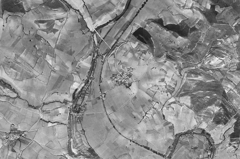 Ortofoto de 1956-1957 del núcleo de Ezcabarte