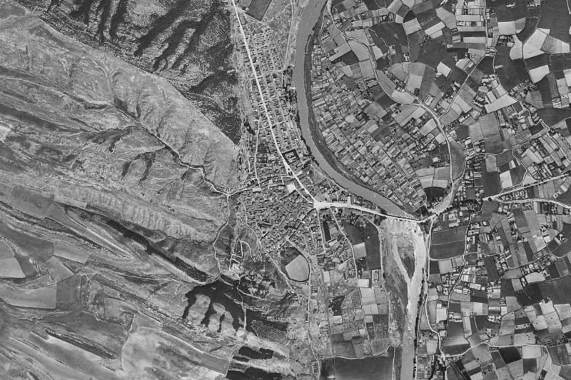 Ortofoto de 1956-1957 del núcleo de Falces