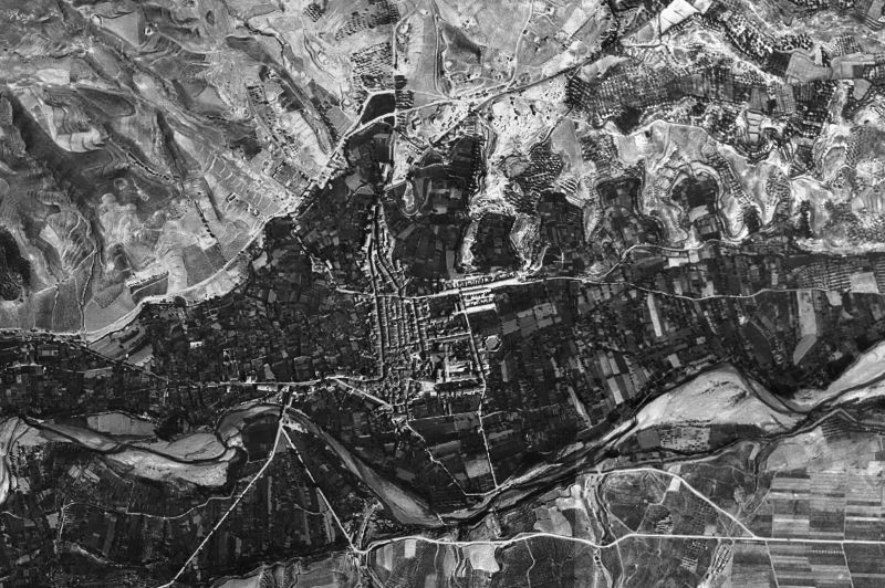 Ortofoto de 1956-1957 del núcleo de Fitero