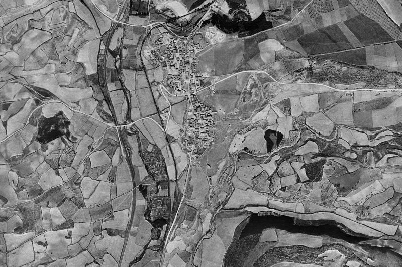 Ortofoto de 1956-1957 del núcleo de Garínoain