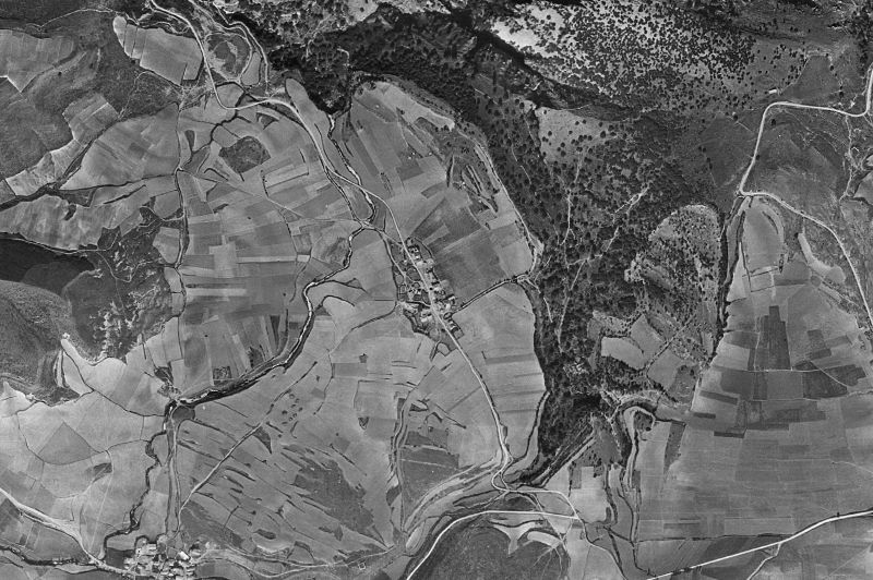 Ortofoto de 1956-1957 del núcleo de Val de Goñi/Goñerri
