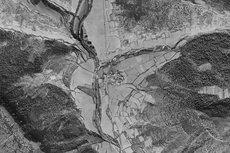 Ortofoto de 1956-1957 del núcleo de Güesa/Gorza