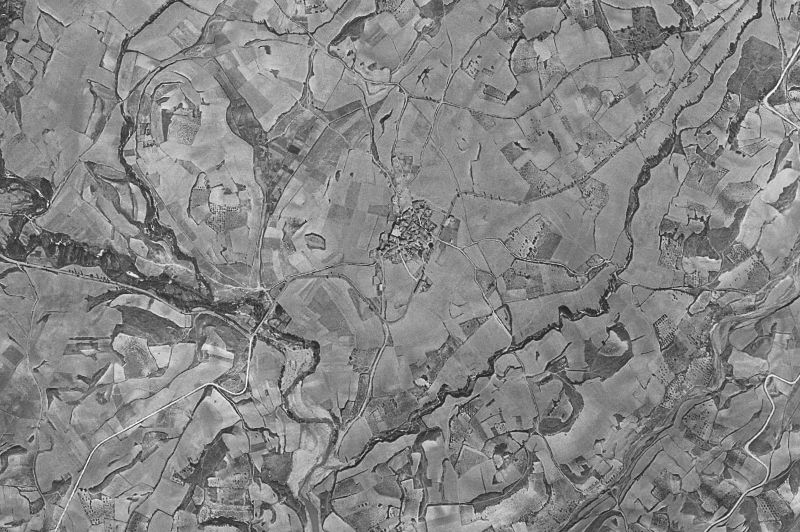 Ortofoto de 1956-1957 del núcleo de Guesálaz/Gesalatz