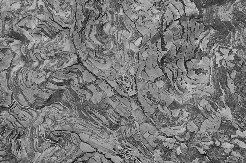Ortofoto de 1956-1957 del núcleo de Guirguillano