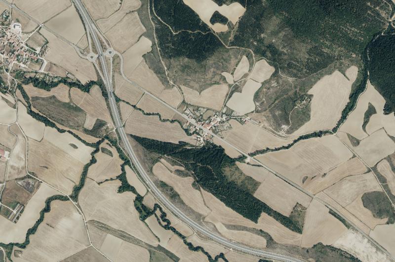 Ortofoto actual del núcleo de Ibargoiti