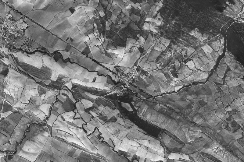 Ortofoto de 1956-1957 del núcleo de Ibargoiti