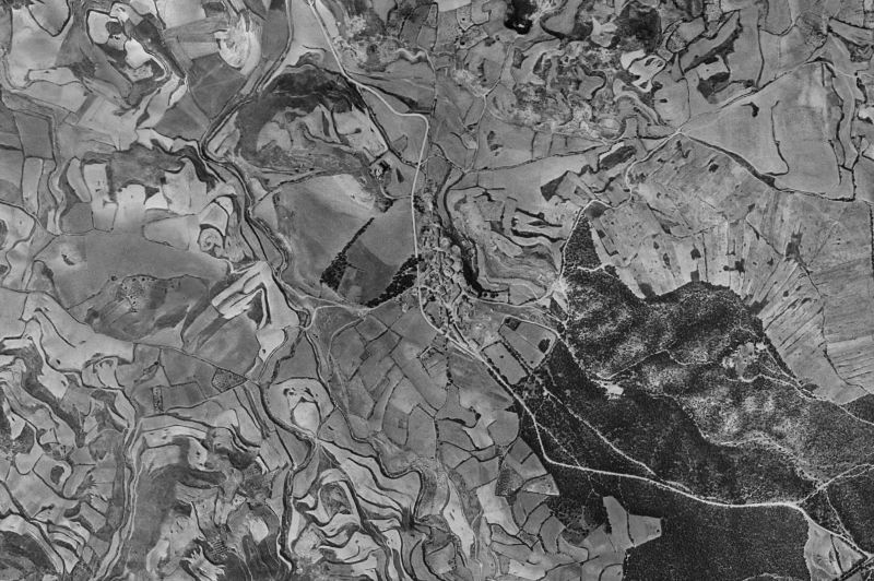 Ortofoto de 1956-1957 del núcleo de Igúzquiza