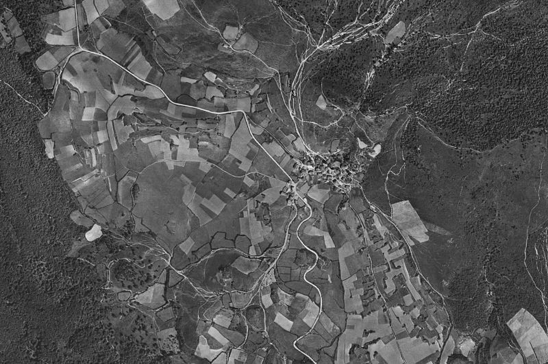 Ortofoto de 1956-1957 del núcleo de Imotz