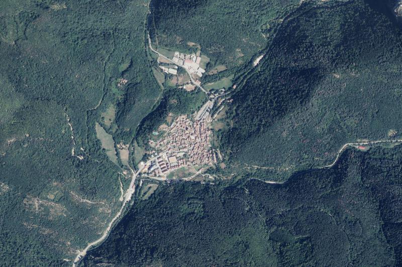 Ortofoto actual del núcleo de Isaba/Izaba