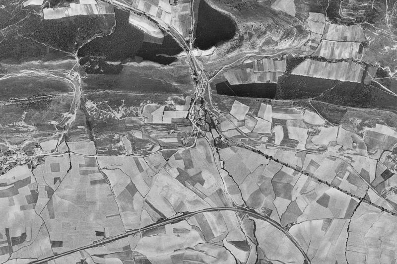Ortofoto de 1956-1957 del núcleo de Iza/Itza