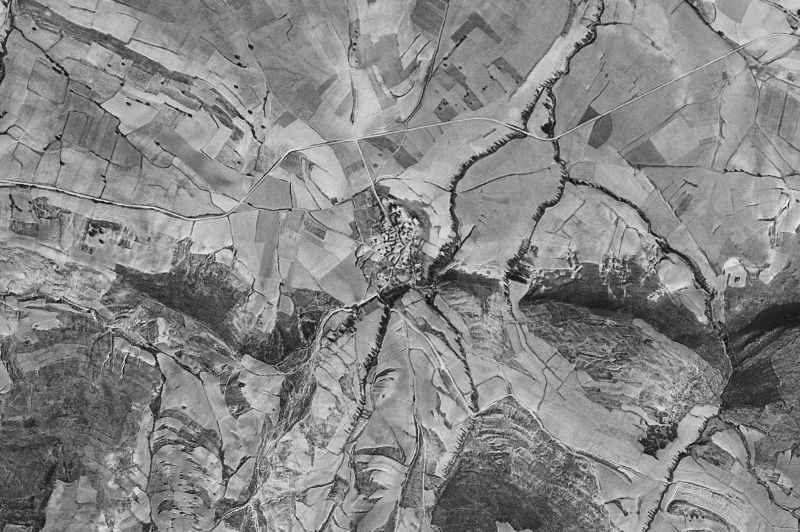Ortofoto de 1956-1957 del núcleo de Izagaondoa