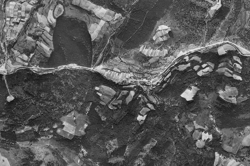 Ortofoto de 1956-1957 del núcleo de Izalzu/Itzaltzu