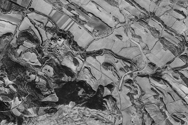 Ortofoto de 1956-1957 del núcleo de Javier