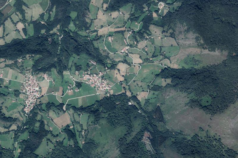Ortofoto actual del núcleo de Beintza-Labaien