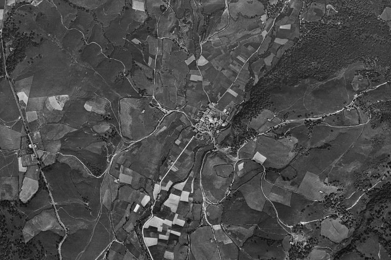 Ortofoto de 1956-1957 del núcleo de Lantz