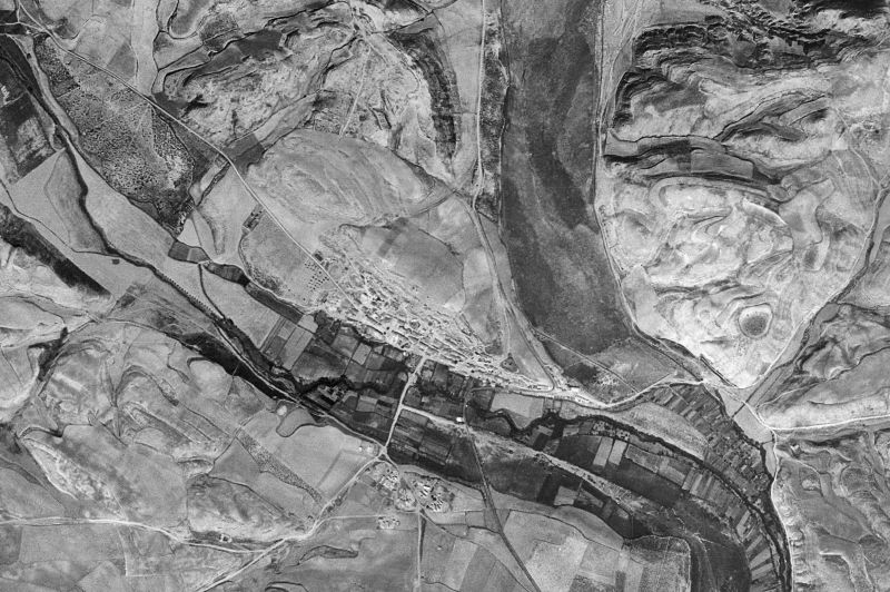 Ortofoto de 1956-1957 del núcleo de Lazagurría