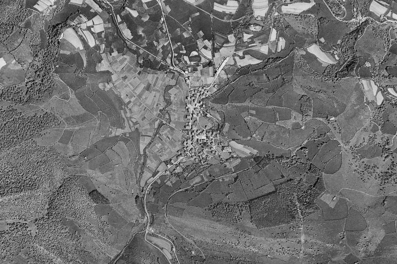 Ortofoto de 1956-1957 del núcleo de Leitza