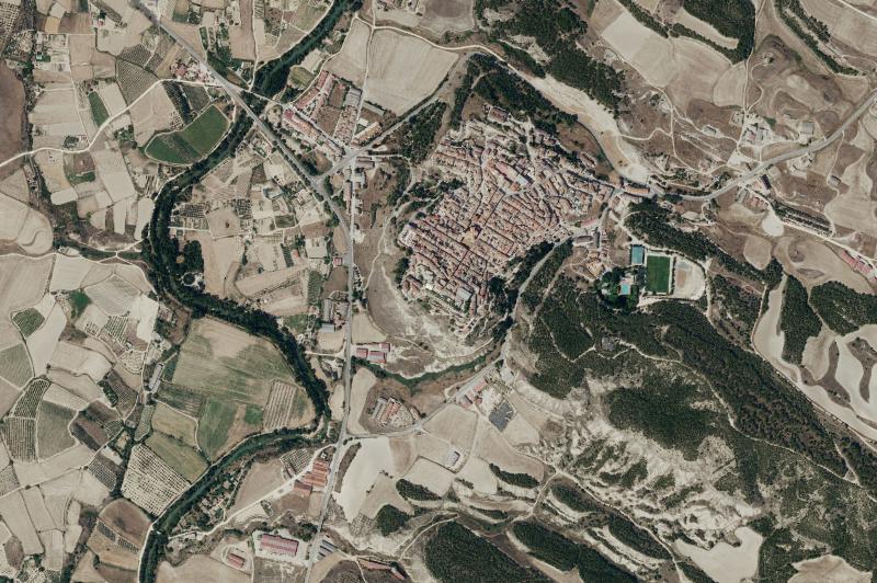 Ortofoto actual del núcleo de Lerín