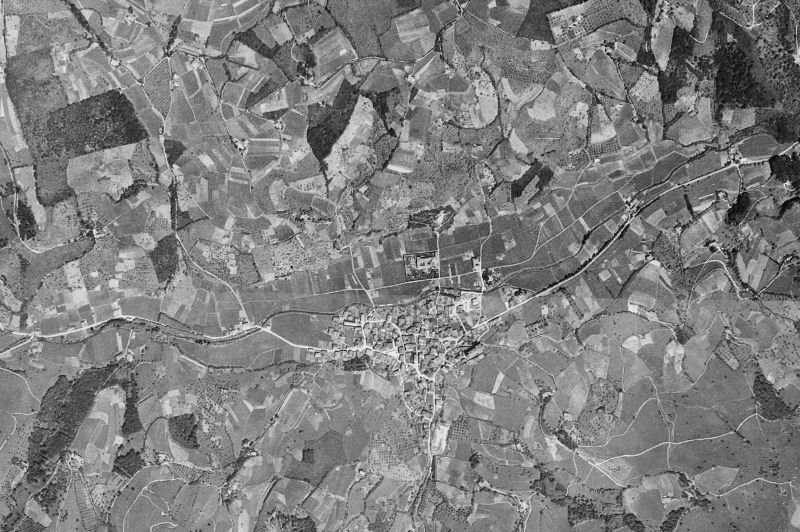 Ortofoto de 1956-1957 del núcleo de Lesaka
