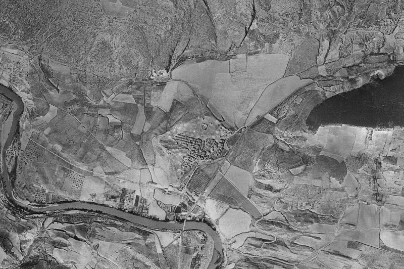 Ortofoto de 1956-1957 del núcleo de Liédena