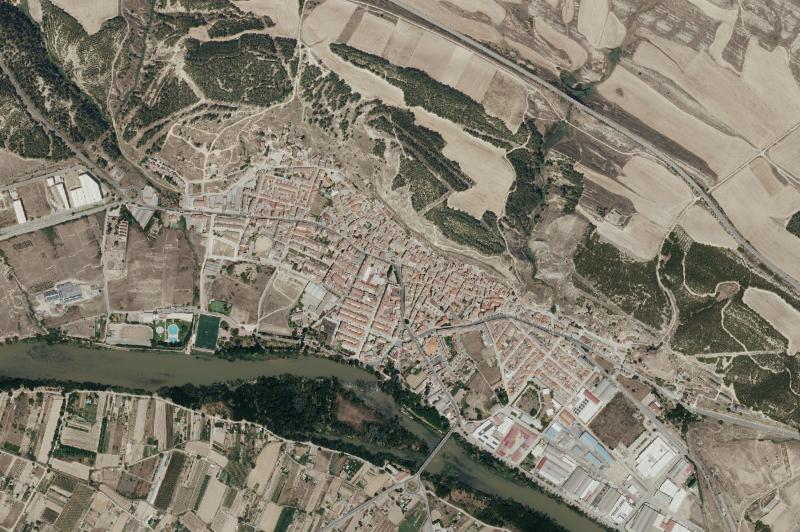 Ortofoto actual del núcleo de Lodosa