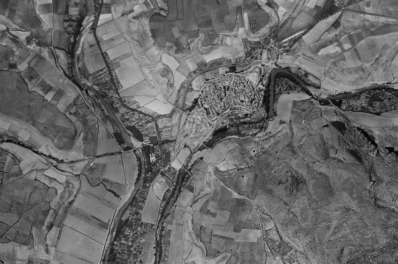 Ortofoto de 1956-1957 del núcleo de Lumbier