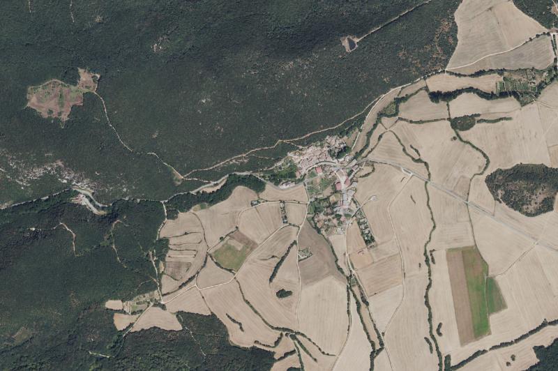 Ortofoto actual del núcleo de Marañón