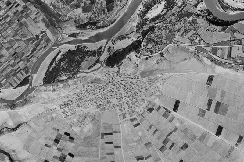 Ortofoto de 1956-1957 del núcleo de Mélida