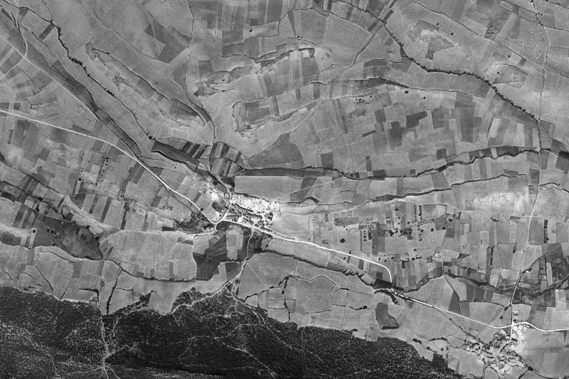 Ortofoto de 1956-1957 del núcleo de Mirafuentes