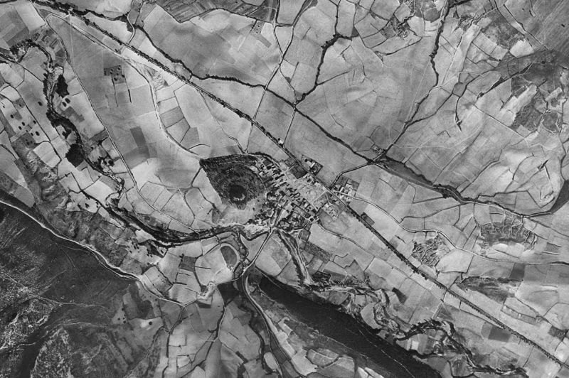 Ortofoto de 1956-1957 del núcleo de Monreal/Elo