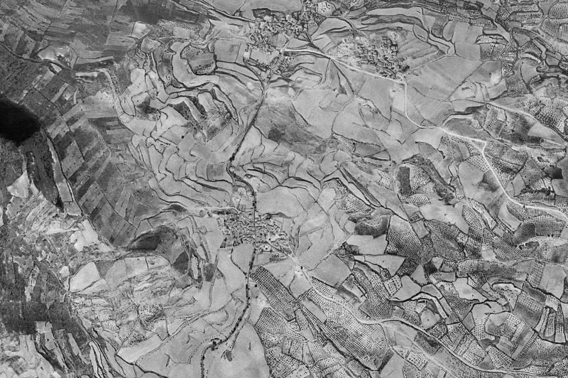 Ortofoto de 1956-1957 del núcleo de Morentin