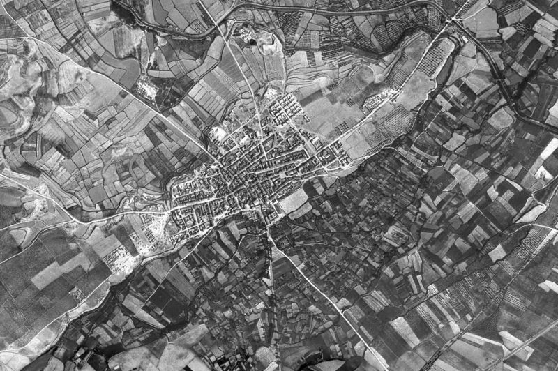 Ortofoto de 1956-1957 del núcleo de Murchante
