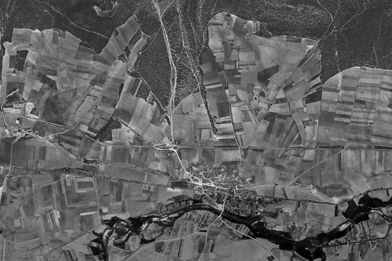Ortofoto de 1956-1957 del núcleo de Murieta