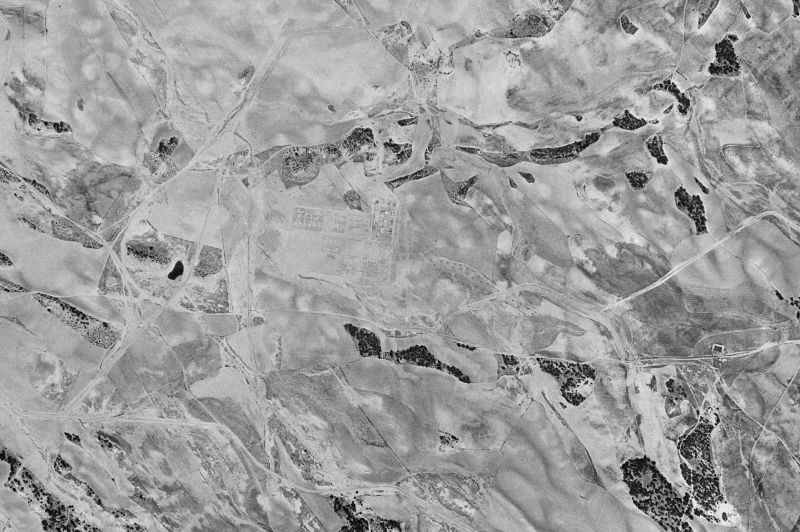 Ortofoto de 1956-1957 del núcleo de Murillo el Cuende
