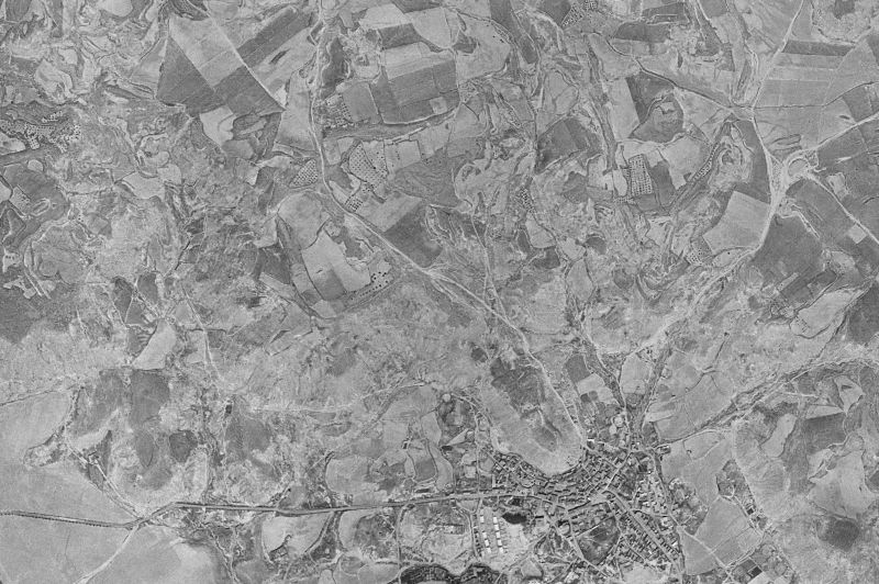 Ortofoto de 1956-1957 del núcleo de Murillo el Fruto