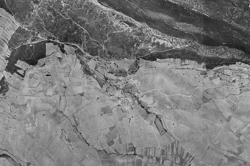 Ortofoto de 1956-1957 del núcleo de Nazar