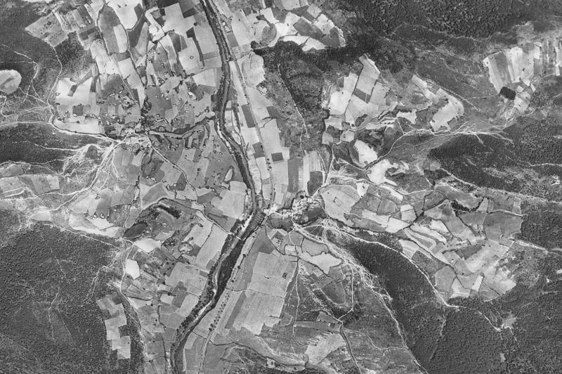 Ortofoto de 1956-1957 del núcleo de Olaibar