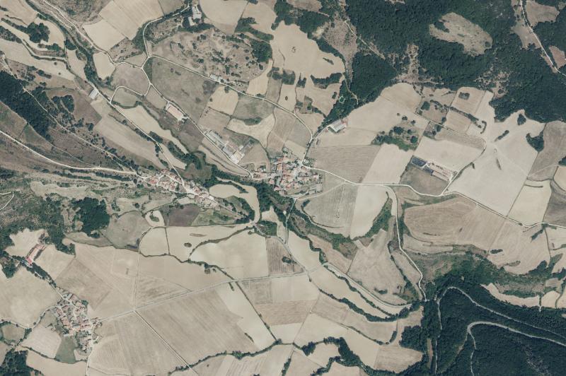 Ortofoto actual del núcleo de Valle de Ollo/Ollaran