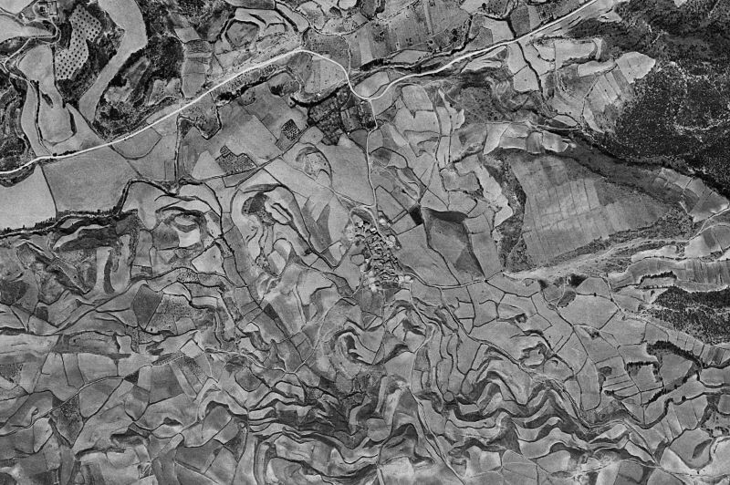 Ortofoto de 1956-1957 del núcleo de Orísoain