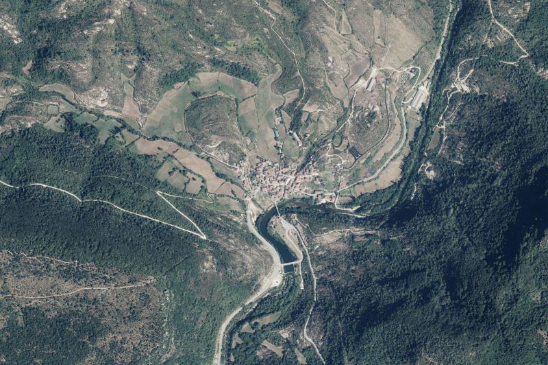 Ortofoto actual del núcleo de Oroz-Betelu/Orotz-Betelu