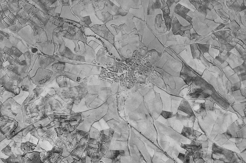 Ortofoto de 1956-1957 del núcleo de Oteiza