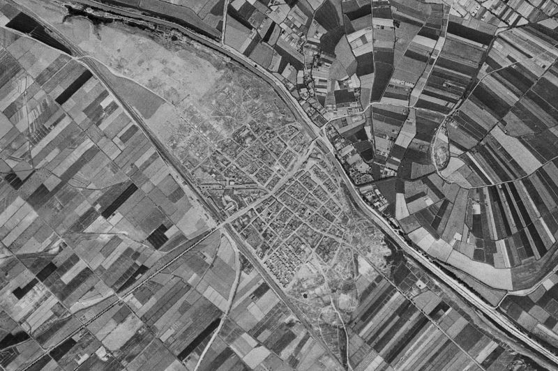 Ortofoto de 1956-1957 del núcleo de Ribaforada