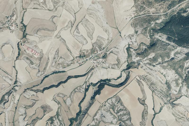 Ortofoto actual del núcleo de Romanzado/Erromantzatua
