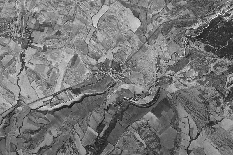 Ortofoto de 1956-1957 del núcleo de Romanzado/Erromantzatua